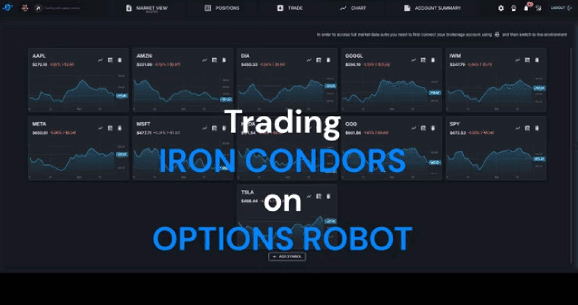 Management Bots for an Iron Condor